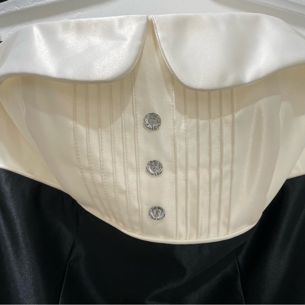 Jessica McClintock for Gunne Sax Vintage Tuxedo Formal Dress Prom Vintage Size 7 - Picture 6 of 15